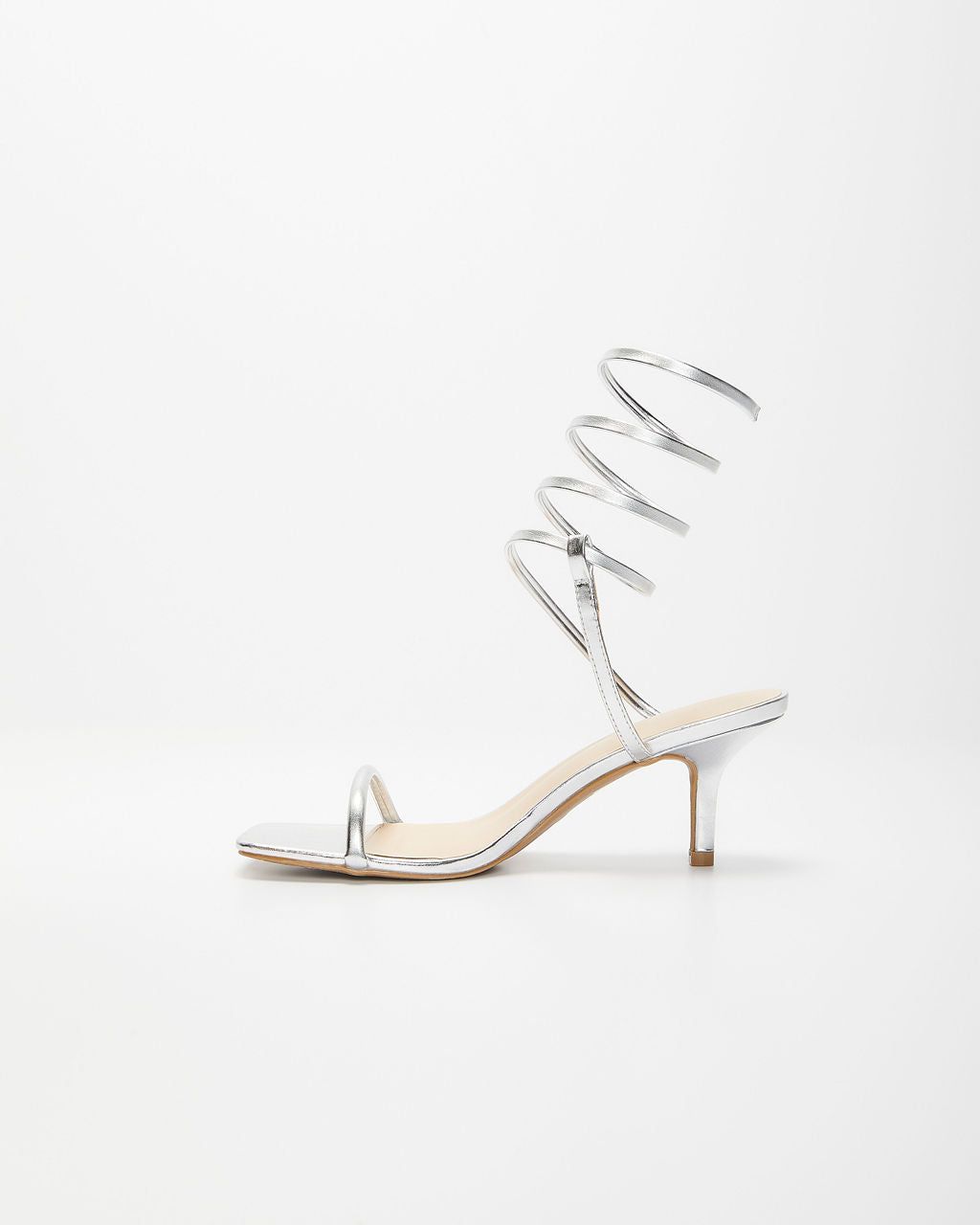 Sonica Spiral Wrap Heel - Silver - FINAL SALE sold by Vici