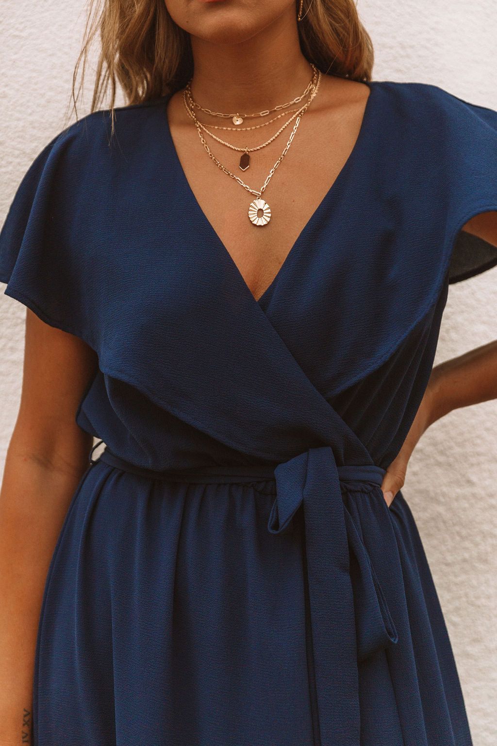 Lost In The Moment Maxi Dress - Navy sold by Vici product image thumbnail 4