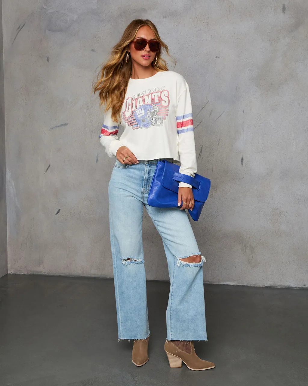 New York Giants Long Sleeve Graphic Sweatshirt sold by Vici product image thumbnail 2