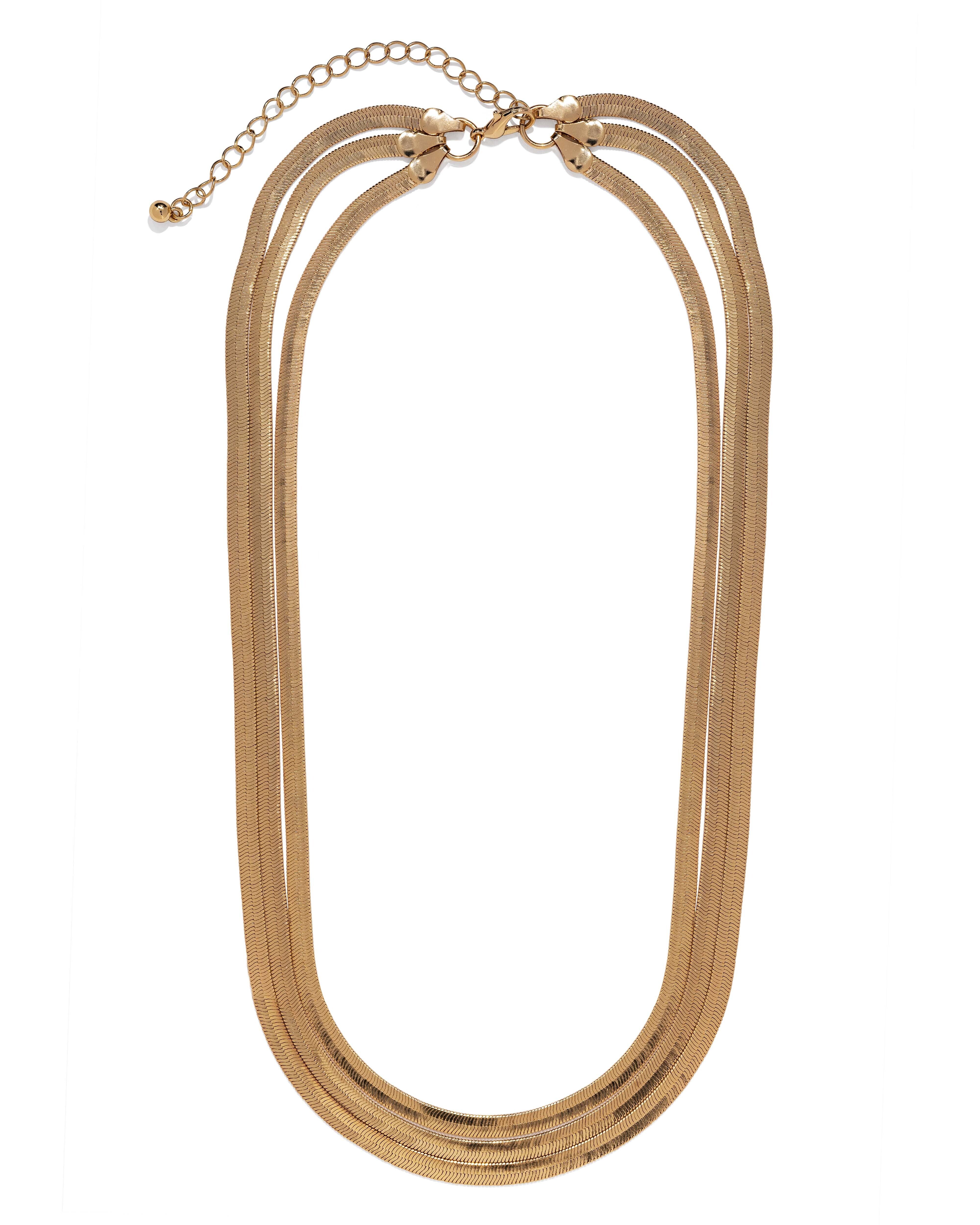 Zoe Layered Herringbone Necklace sold by Vici product image thumbnail 3