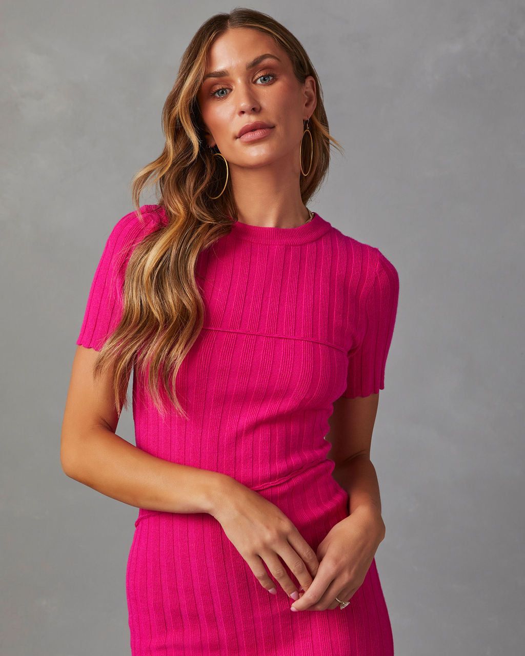 Kalena Ribbed Midi Dress sold by Vici product image thumbnail 5