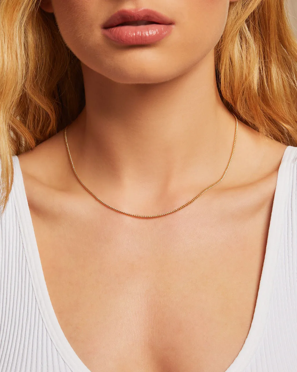 Skinny Curb 14k Plated Chain sold by Vici product image thumbnail 3