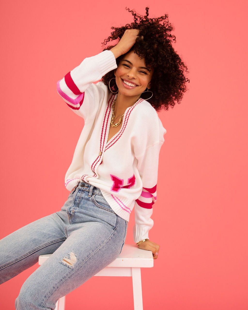 V-Day Button Front Cardigan sold by Vici product image thumbnail 5