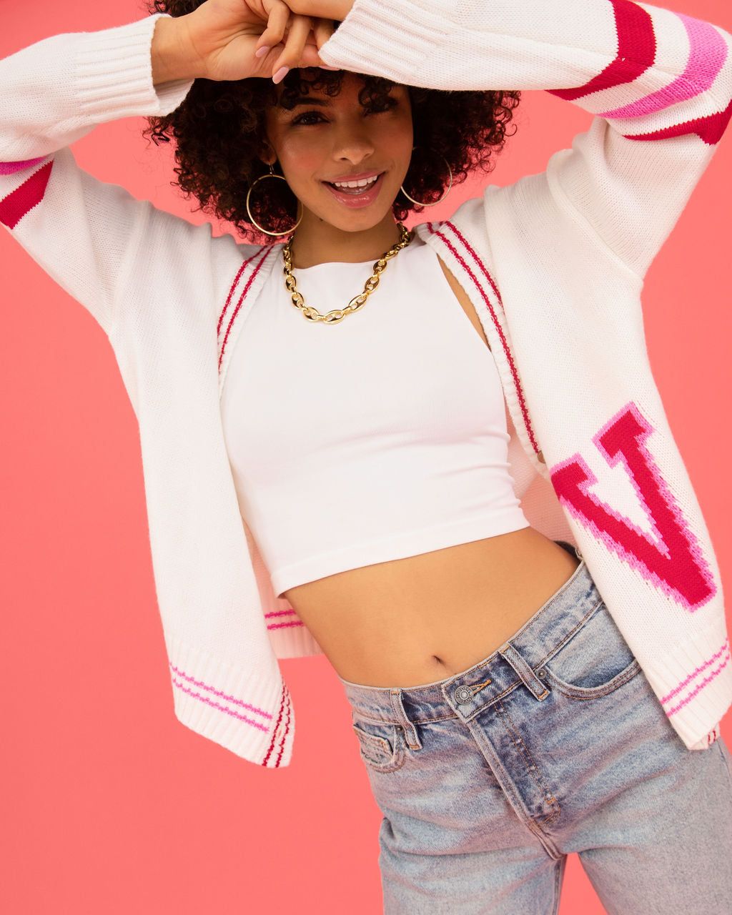 V-Day Button Front Cardigan sold by Vici product image thumbnail 2