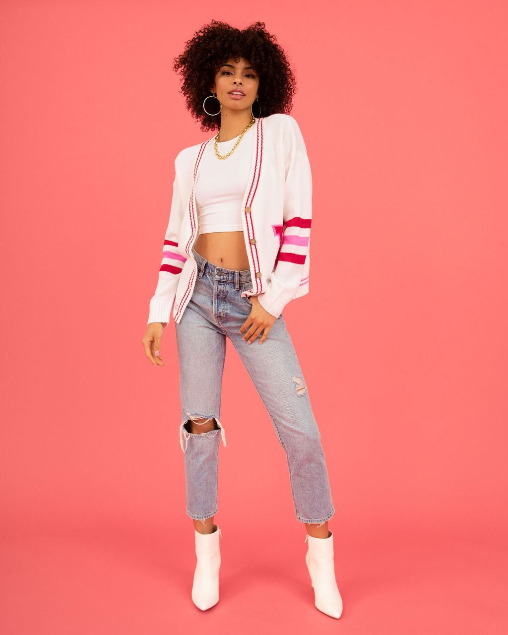 V-Day Button Front Cardigan sold by Vici product image thumbnail 3