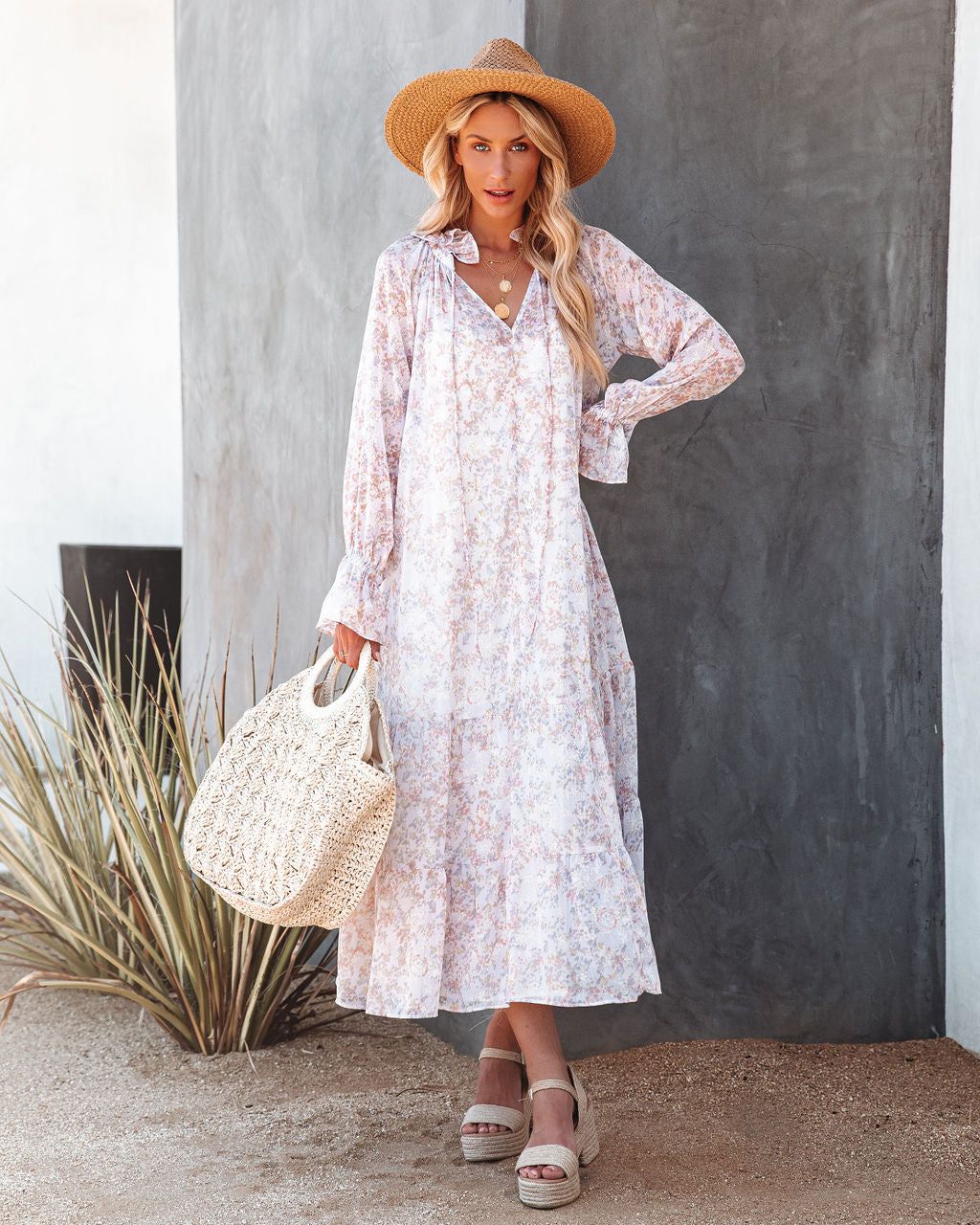 Dashing Daisies Chiffon Boho Maxi Dress - LAST CHANCE sold by Vici product image thumbnail 5