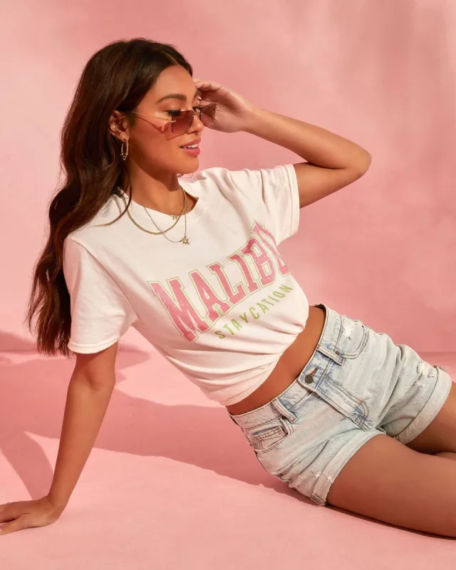 Malibu Staycation Cotton Blend Tee - FINAL SALE sold by Vici