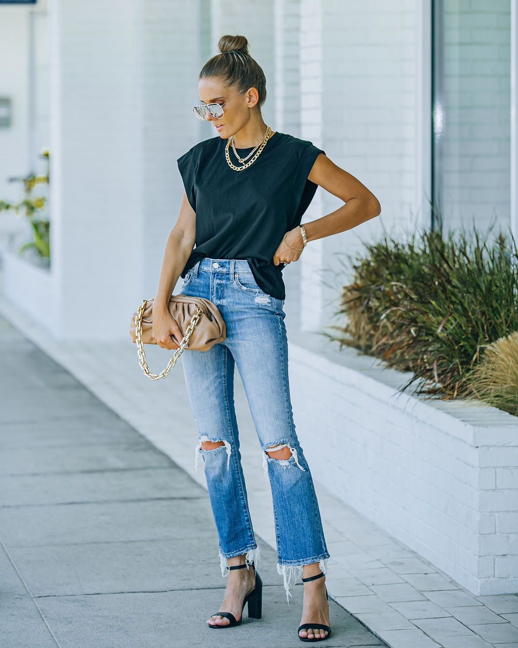 Outgoing High Rise Crop Flare Denim - FINAL SALE sold by Vici product image thumbnail 9