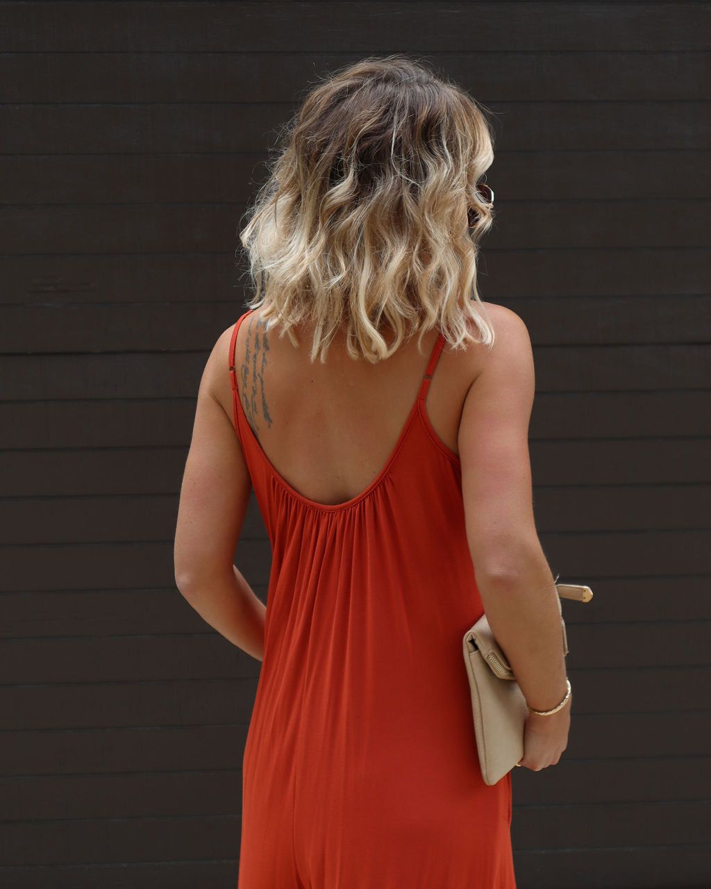 Tabitha Pocketed Jumpsuit - Rust - FINAL SALE sold by Vici product image thumbnail 2