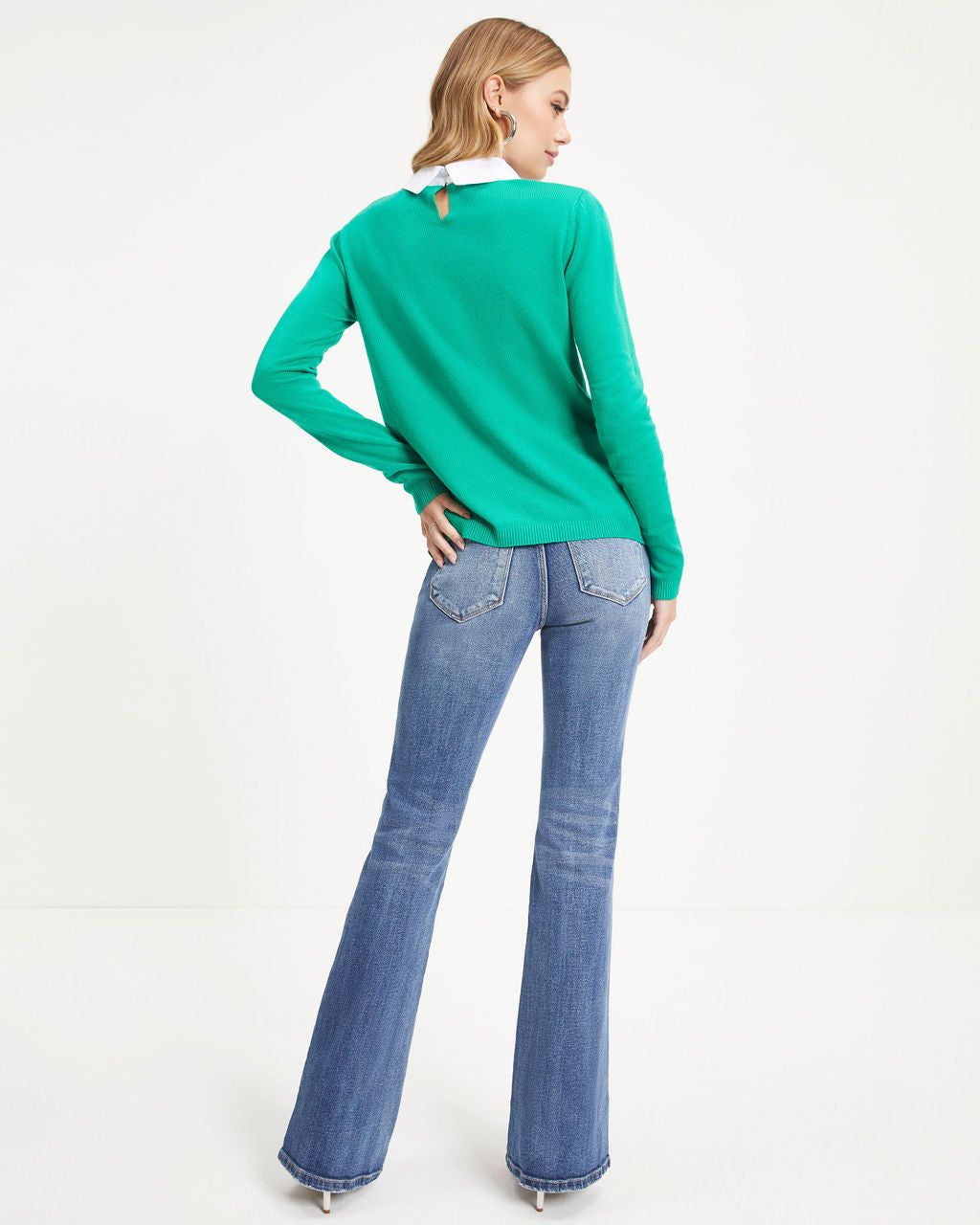 Christabel Embellished Collared Knit Pullover Sweater sold by Vici product image thumbnail 4