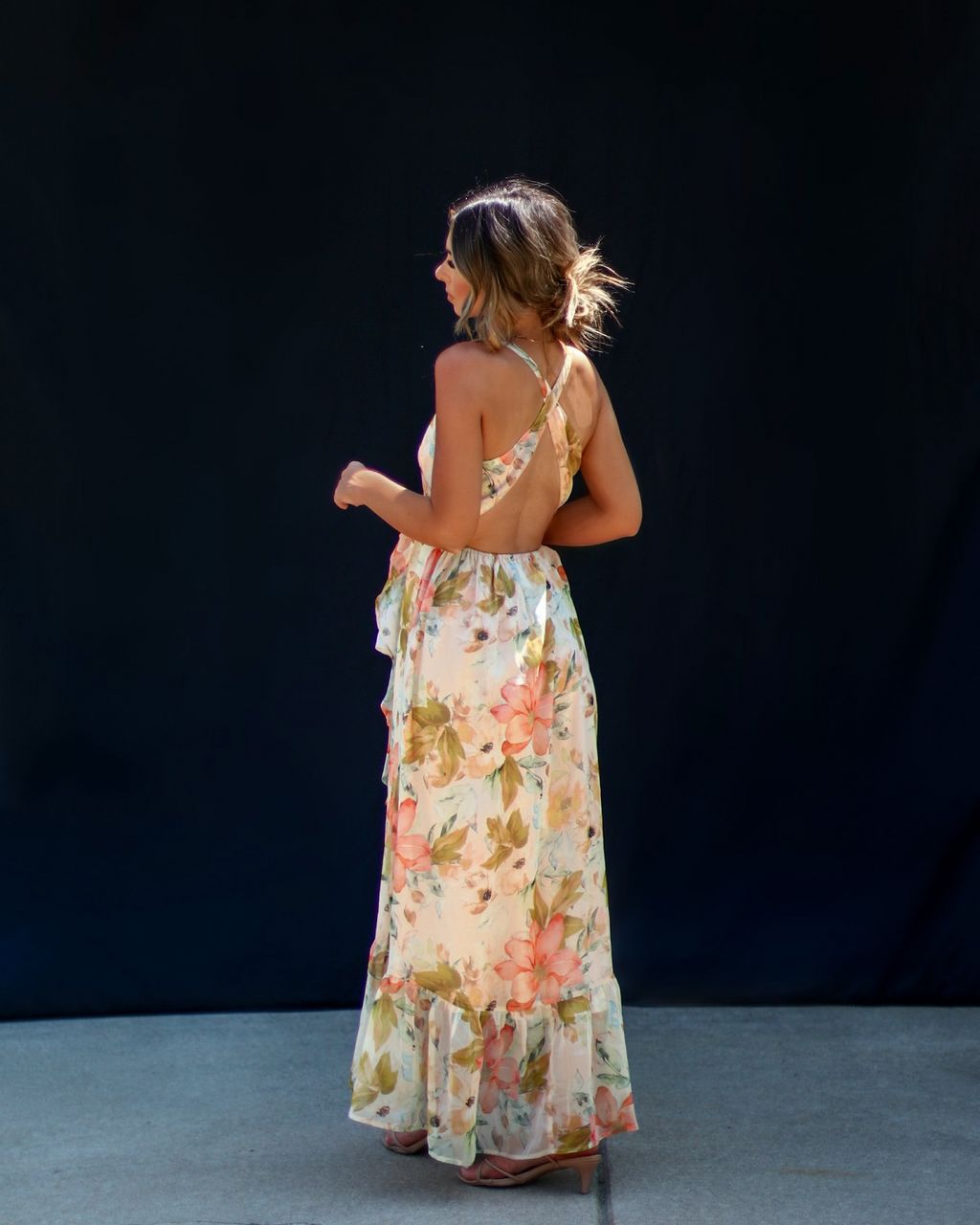 Marah Floral Ruffle Hem Maxi Dress - FINAL SALE sold by Vici product image thumbnail 2