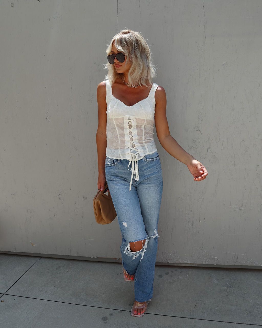 Love Lasts Forever Corset Top - Cream sold by Vici