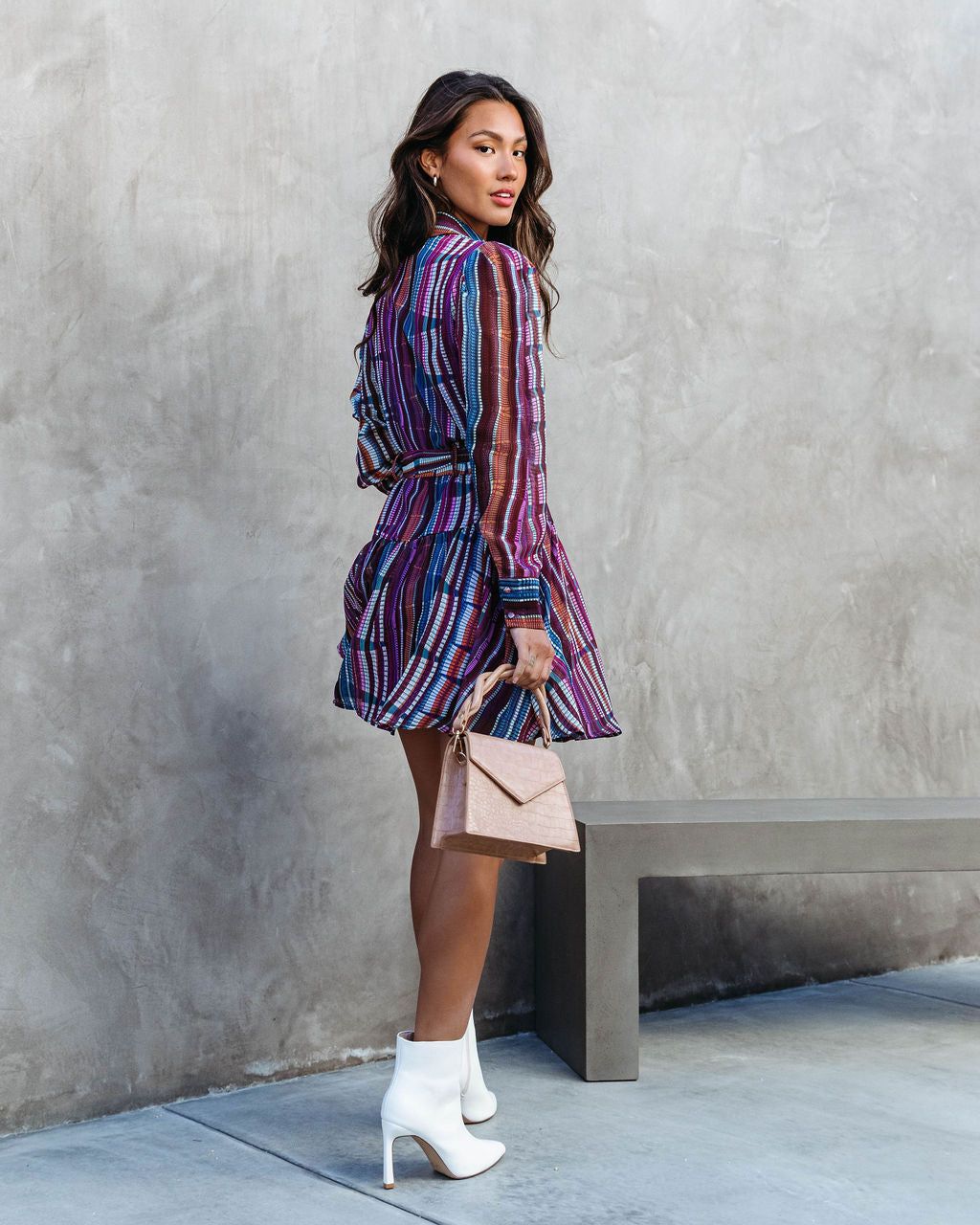 Keeps On Giving Printed Button Down Shirt Dress sold by Vici product image thumbnail 3