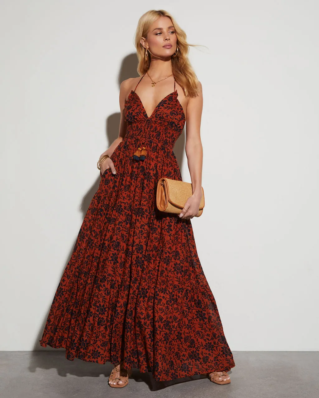 Roselynn Floral Maxi Dress sold by Vici