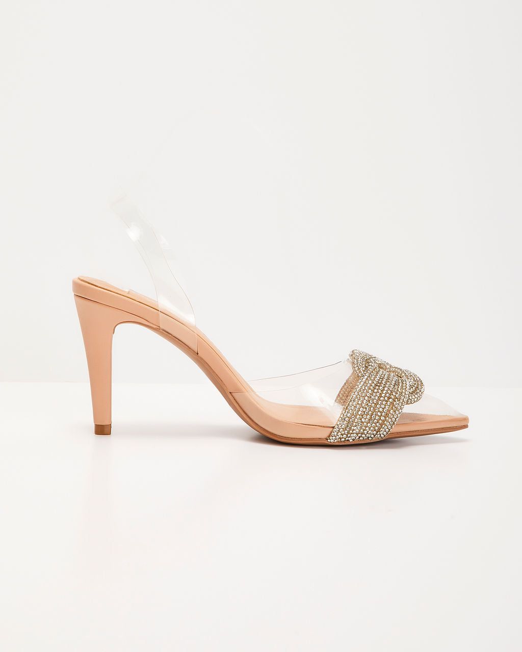 Flirty Femme Rhinestone Clear Strap Heels - Clear sold by Vici product image thumbnail 5