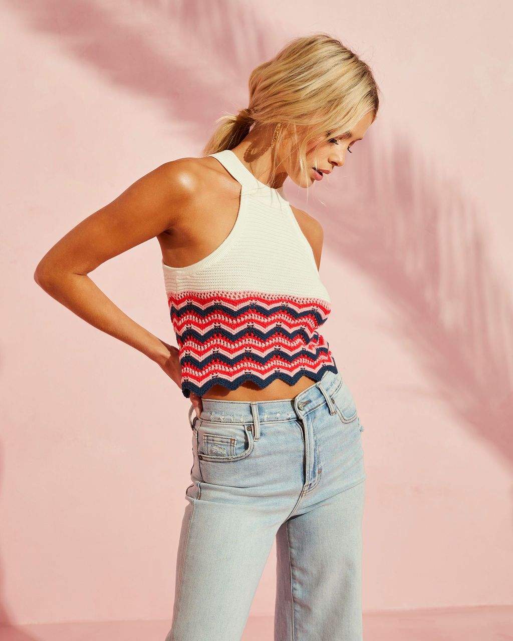 Charlita Crochet Knit Halter Top sold by Vici product image thumbnail 4