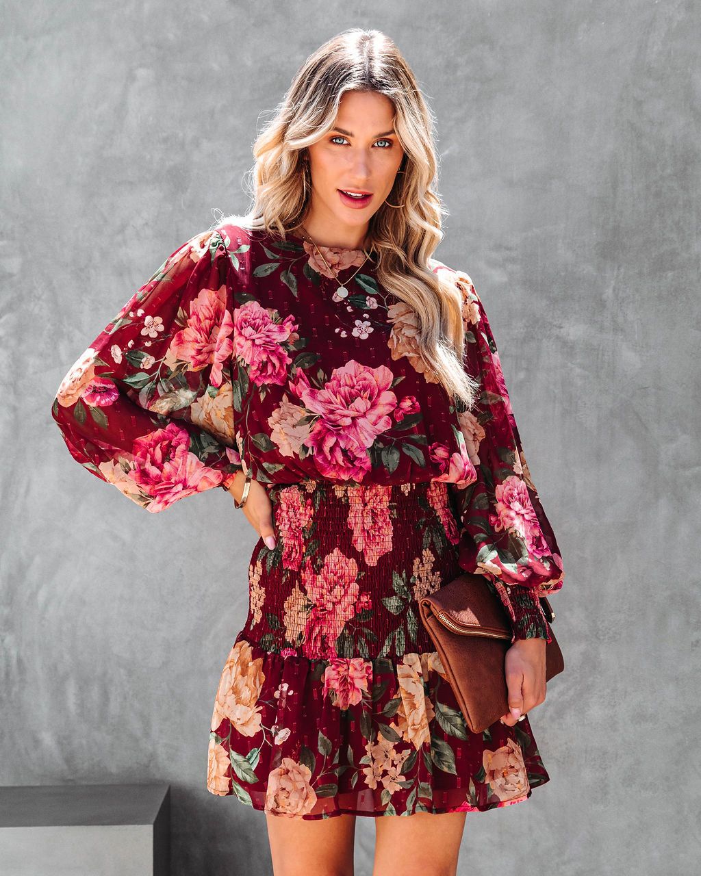 Short And Sweet Floral Smocked Mini Dress - FINAL SALE sold by Vici product image thumbnail 6
