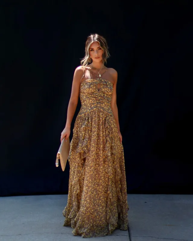 Maruanne Ruffle Maxi Dress sold by Vici