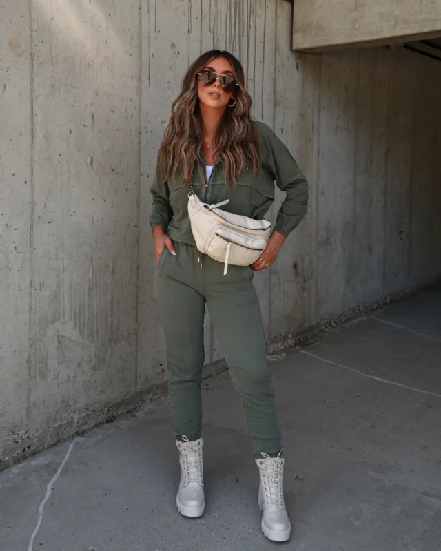 Fern Pocketed Jogger - Olive sold by Vici