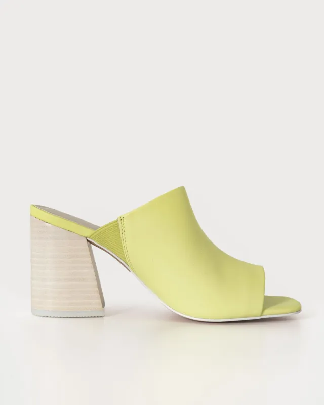 Kathleen Faux Leather Heeled Mule - Lime - FINAL SALE sold by Vici