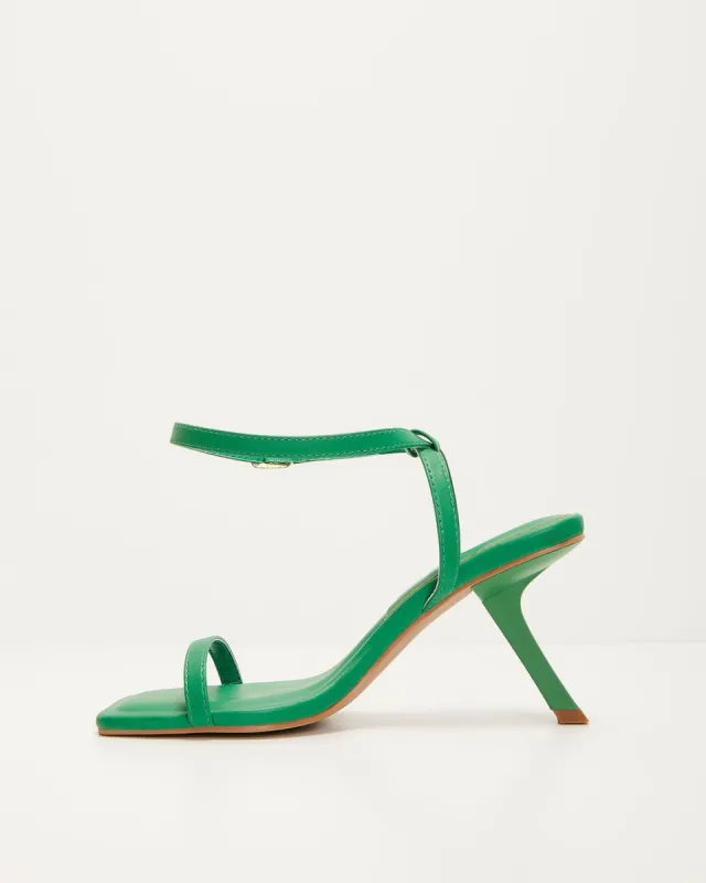 Dinner For Two Ankle Strap Heeled Sandals - Green - FINAL SALE sold by Vici