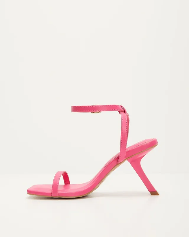 Dinner For Two Ankle Strap Heeled Sandals - Fuchsia - FINAL SALE sold by Vici