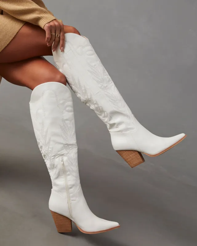 Stylist Boot - White sold by Vici