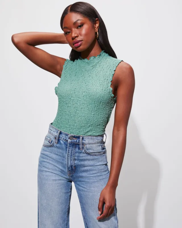 Juno Textured Tank - Teal Blue - FINAL SALE sold by Vici