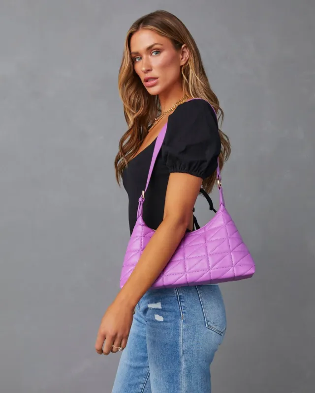 Addie Quilted Faux Leather Handbag - Orchid - SALE sold by Vici