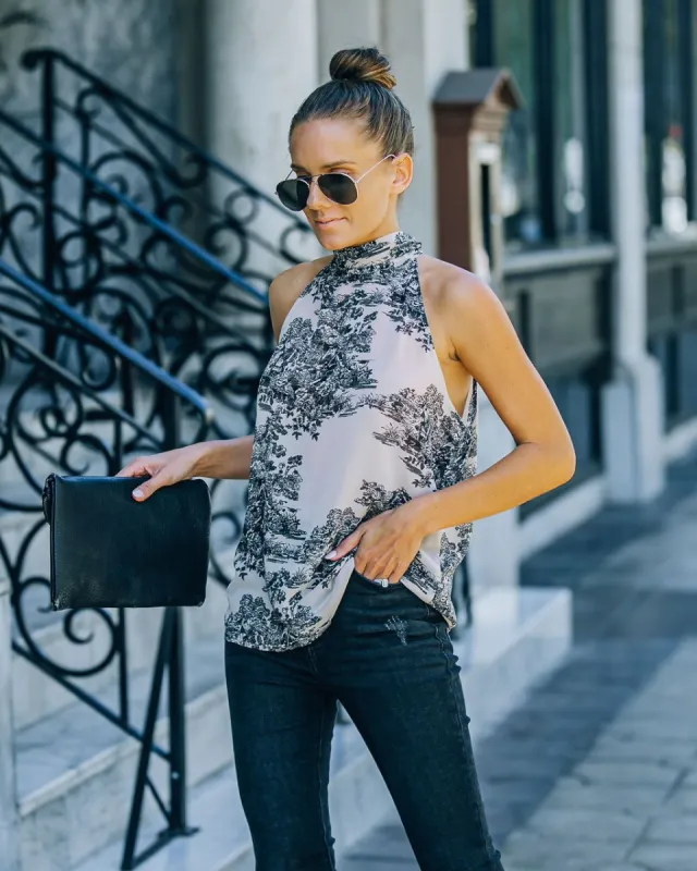 Dion Printed Halter Blouse - LAST CHANCE sold by Vici