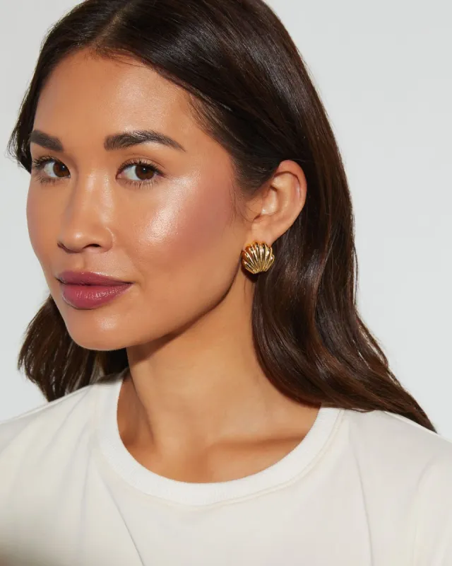 Mariselle Mini Shell Stud Earrings sold by Vici