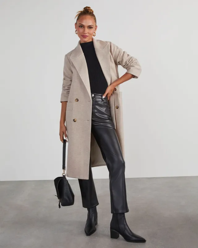 Autumn Necessities Pocketed Coat - Oatmeal sold by Vici