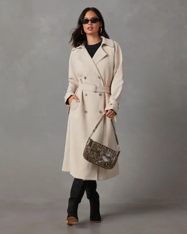 Holmes Trench Coat - Beige sold by Vici