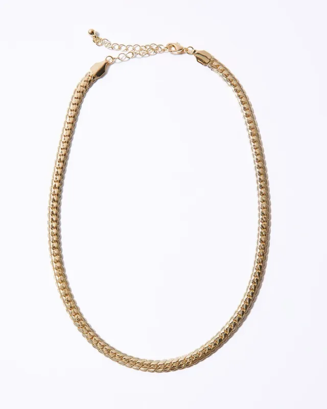 Zemer Curb Chain Necklace - Gold sold by Vici