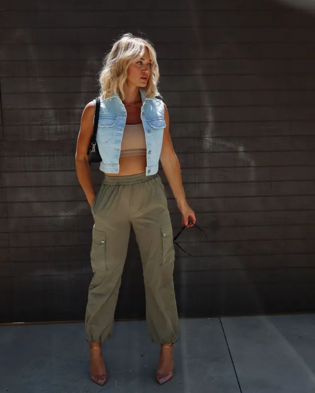 Raychel Denim Crop Vest - SALE sold by Vici