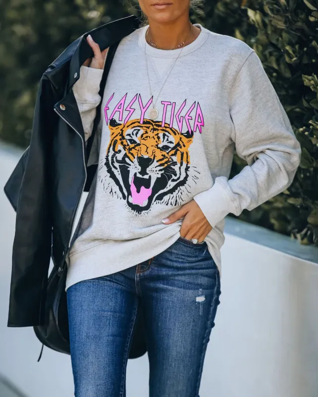 Animated Easy Tiger Cotton Blend Sweatshirt - FINAL SALE sold by Vici
