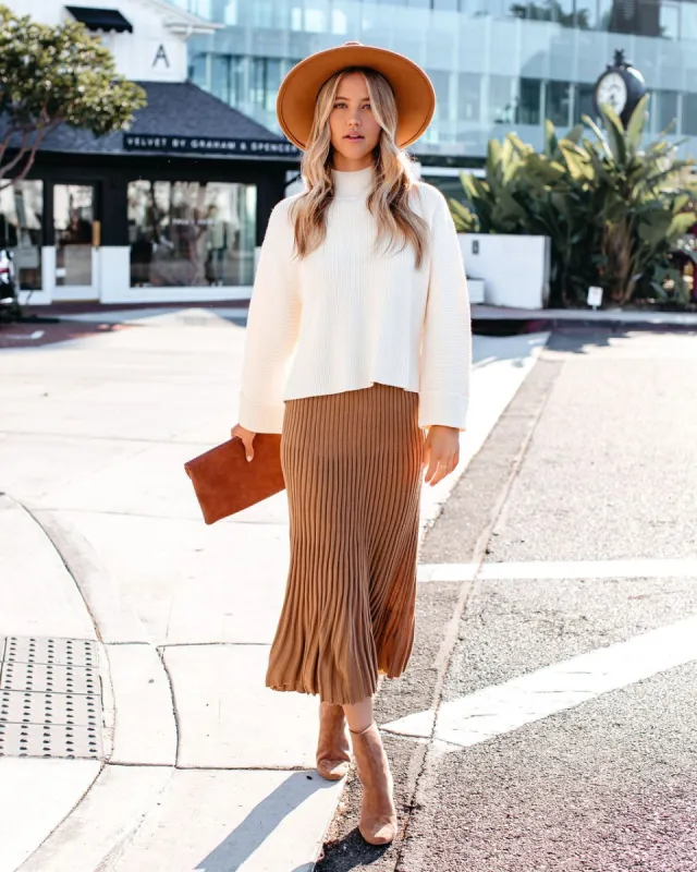 At The Moment Knit Midi Skirt - FINAL SALE sold by Vici