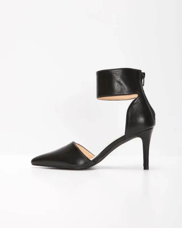 Cardosa Ankle Strap Pumps - Black sold by Vici