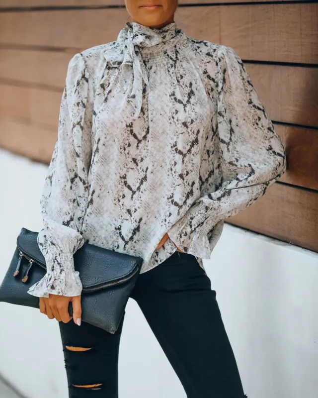 Bona Fide Snake Print Blouse - FINAL SALE sold by Vici