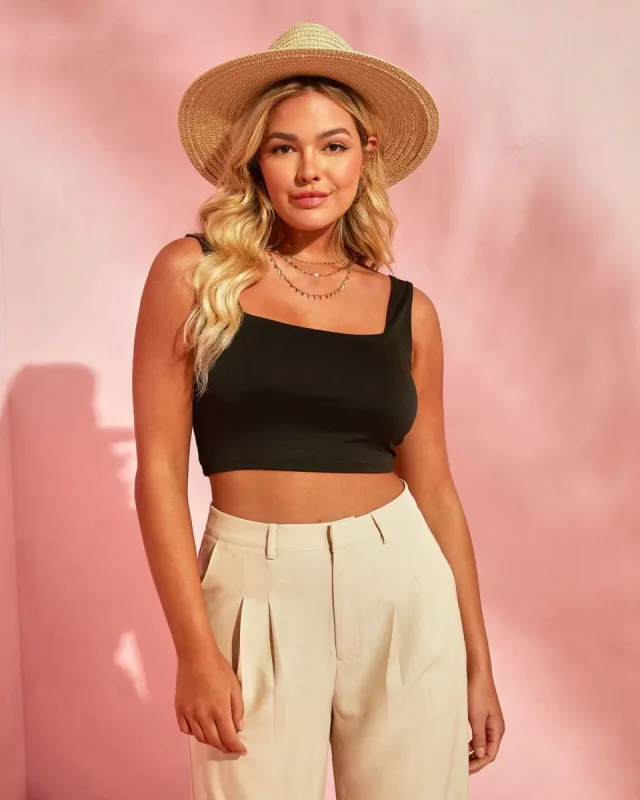 Bare Necessities Crop Tank - Black - SALE sold by Vici