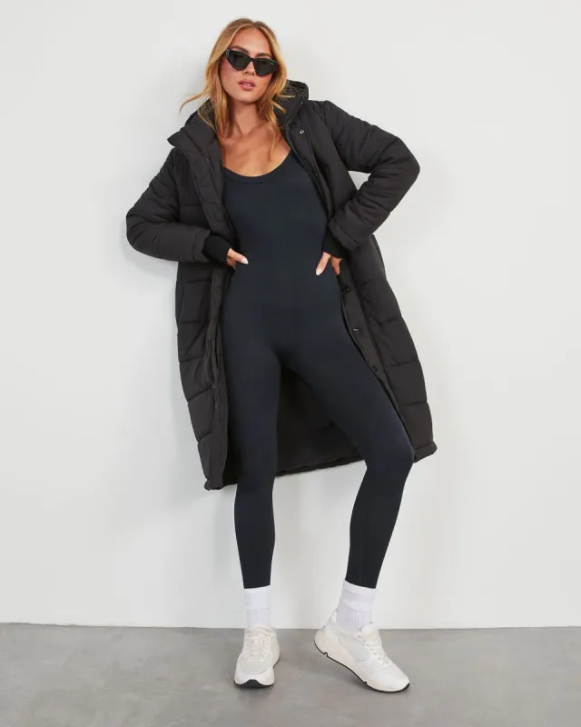 Ice Breaker Hooded Long Puffer Coat sold by Vici