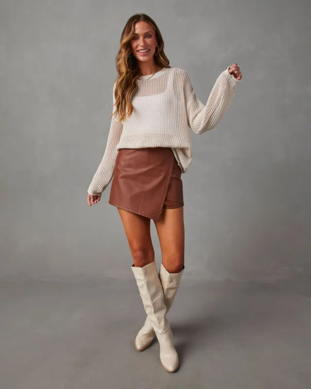 Stratton Open Stitch Sweater - Natural made by Vici
