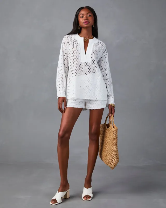 Prisca Eyelet Cotton Cover Up sold by Vici