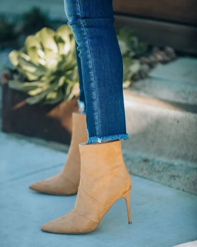 Britt Faux Suede Heeled Bootie - Camel - LAST CHANCE sold by Vici