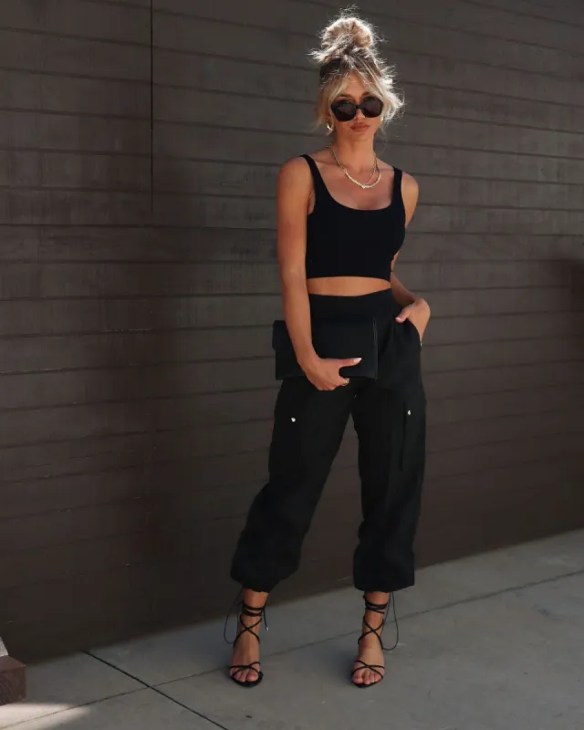 Let's Rewind Cargo Nylon Pants sold by Vici