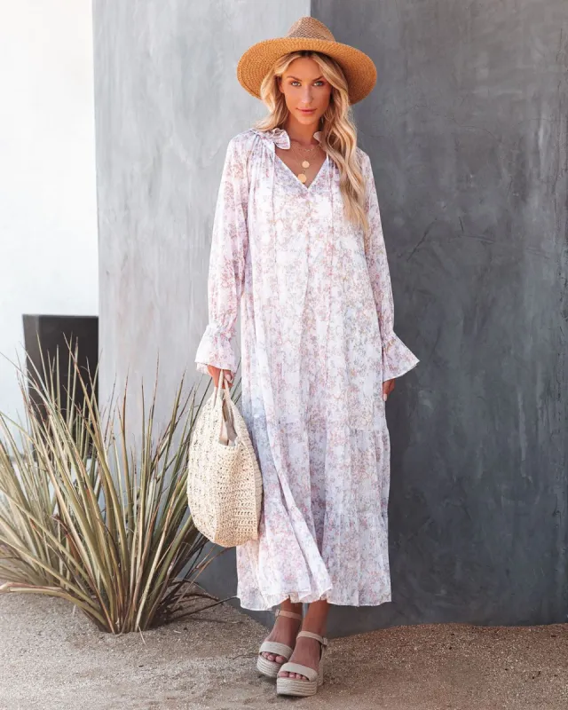 Dashing Daisies Chiffon Boho Maxi Dress - LAST CHANCE sold by Vici