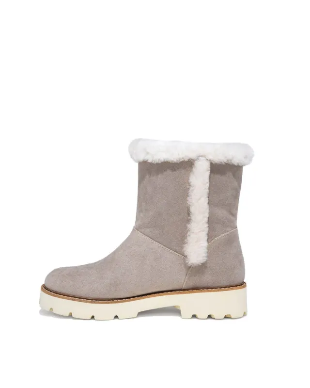 Nordic Faux Fur Trim Boot - Grey - FINAL SALE sold by Vici