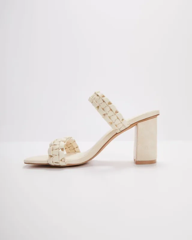 Heidi Woven Strappy Heels - Off White - FINAL SALE sold by Vici