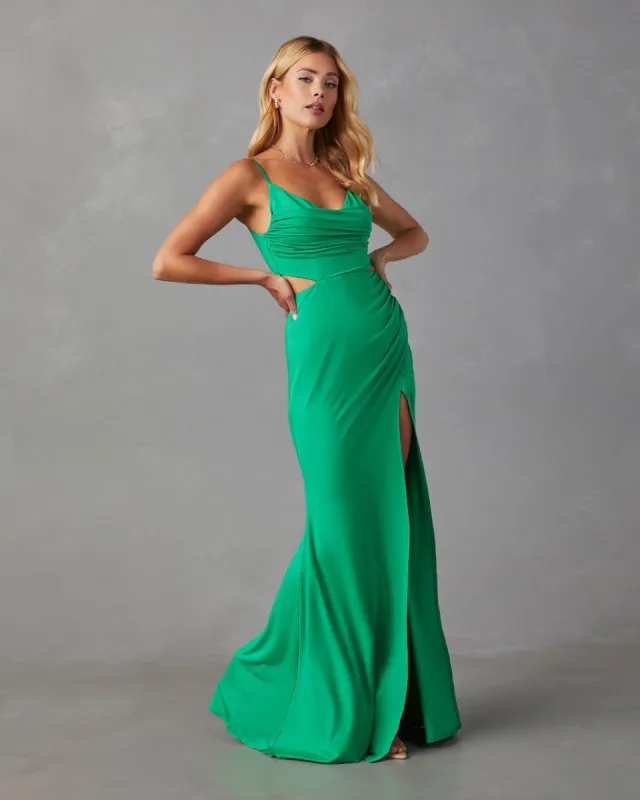 All About The Vibe Cutout Maxi Dress sold by Vici