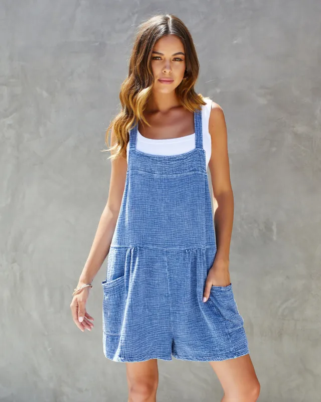 Sheridan Pocketed Mineral Wash Overalls - Blue - FINAL SALE sold by Vici